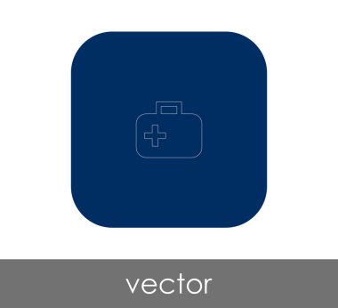 vektör çizim tasarım ilk yardım kiti simgesinin