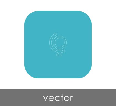 Dünya küre simgesi web tasarım ve uygulamaları, vektör çizim için