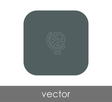 Dünya küre simgesi web tasarım ve uygulamaları, vektör çizim için