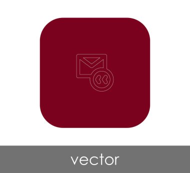 e- posta işareti simgesi, vektör illüstrasyonu