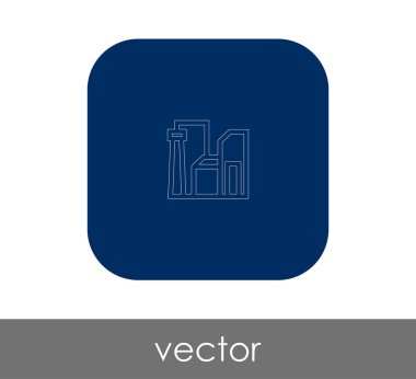 Fabrika düz simgesi