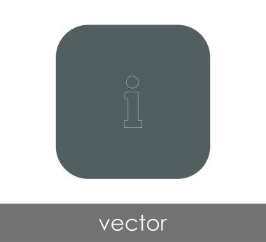 Web tasarım ve uygulamaları için bilgi işareti simgesi