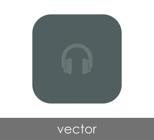 Ícone Sinal Fones Ouvido Ilustração Vetorial — Vetor de Stock