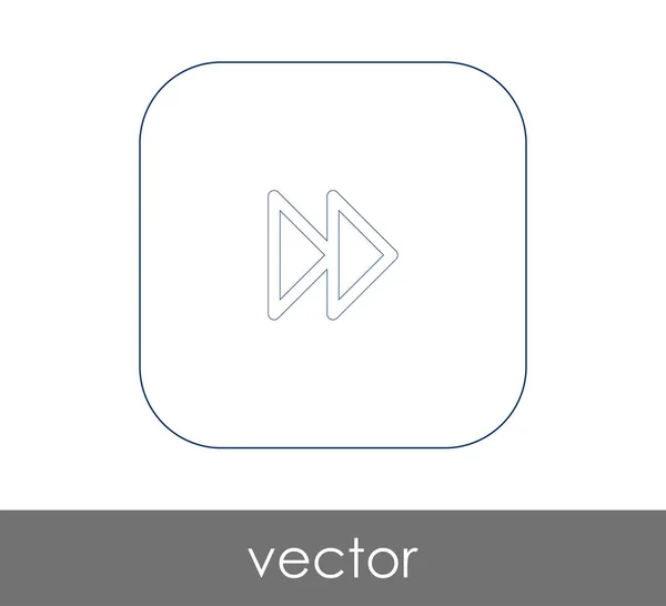 Vooruitspoelen pictogram — Stockvector