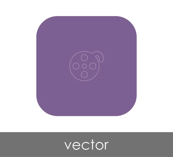 Het Pictogram Van Het Teken Van Film Vectorillustratie — Stockvector