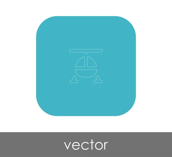 Ícone web helicóptero — Vetor de Stock