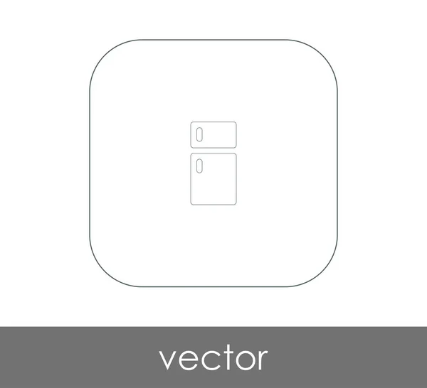 Vector Illustration Design Fridge Icon — Stock Vector
