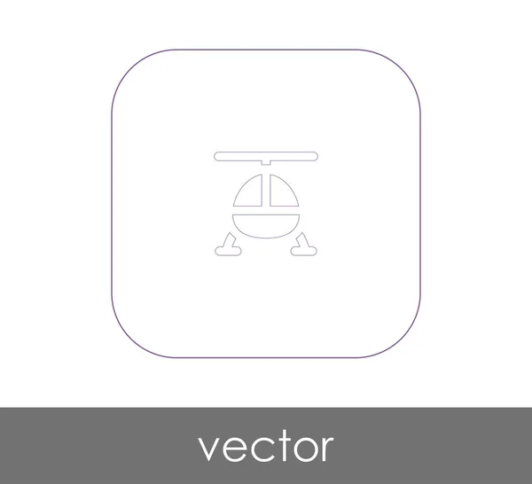 Icône web hélicoptère — Image vectorielle