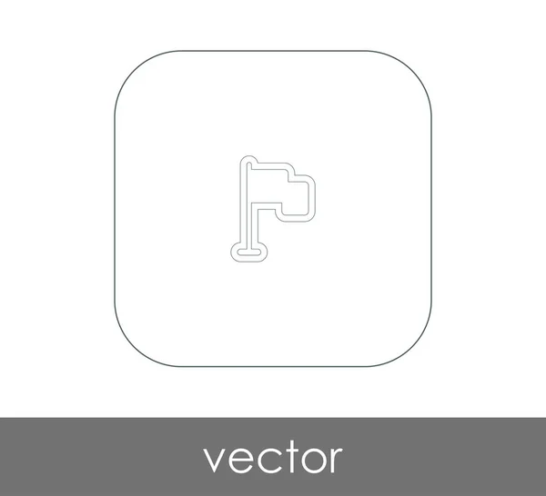 Vlag Pictogram Vector Illustratie — Stockvector