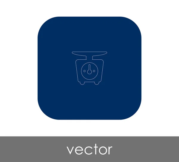 Icono de escala de alimentos — Vector de stock