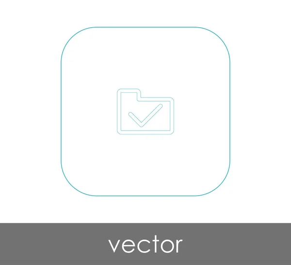 Vektor Illustration Design Mappikonen — Stock vektor