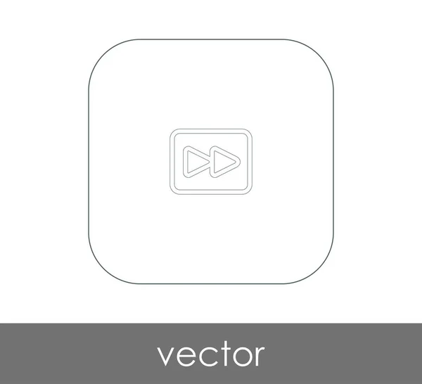 Vooruitspoelen pictogram — Stockvector