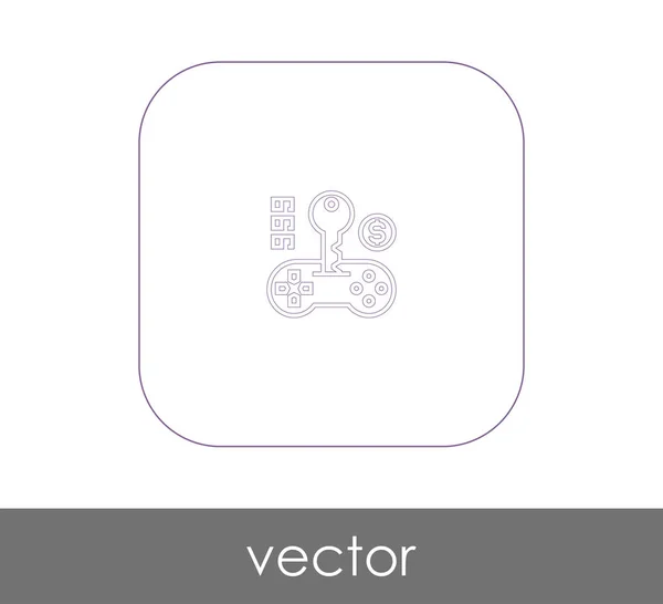 Joystick icono plano — Vector de stock