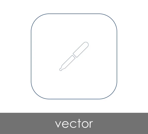 Pipette Symbol Vektor Illustration Logo — Stockvektor