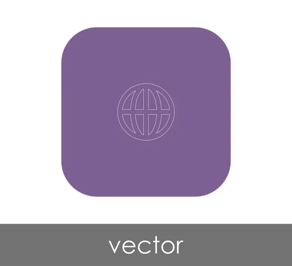 Mundo Icono Globo Para Diseño Web Aplicaciones Ilustración Vectores — Vector de stock