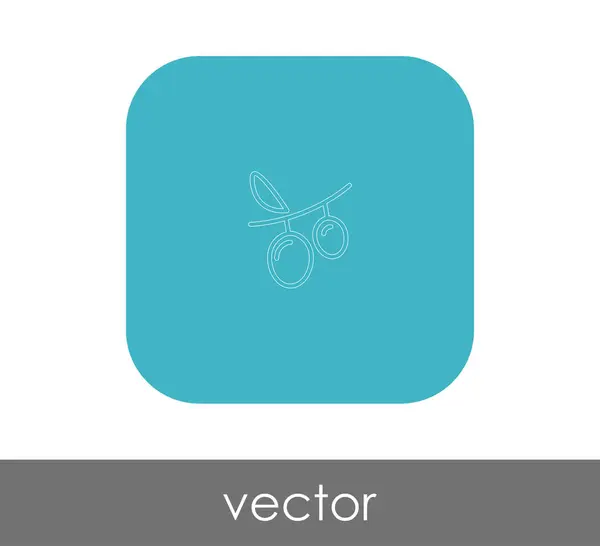 Vector Εικονογράφηση Σχεδιασμός Σταφύλια Εικονίδιο — Διανυσματικό Αρχείο