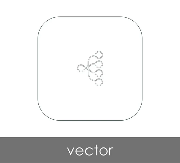 Ícone web hierarquia — Vetor de Stock