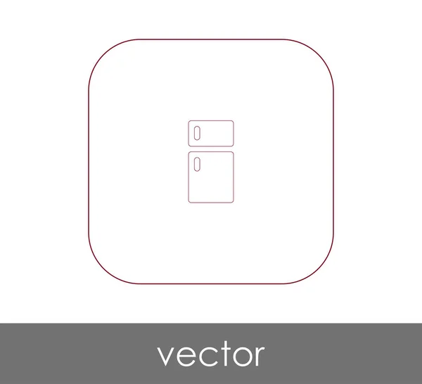 Векторная Иллюстрация Иконки Холодильника — стоковый вектор