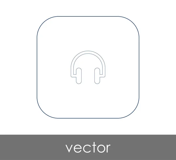 Headphones ícone web — Vetor de Stock
