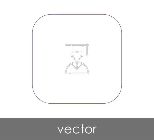 Icône Web Diplômé Illustration Vectorielle — Image vectorielle