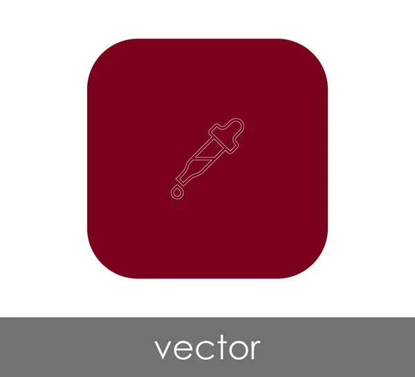 Pipette Zeichen Symbol Vektorabbildung — Stockvektor