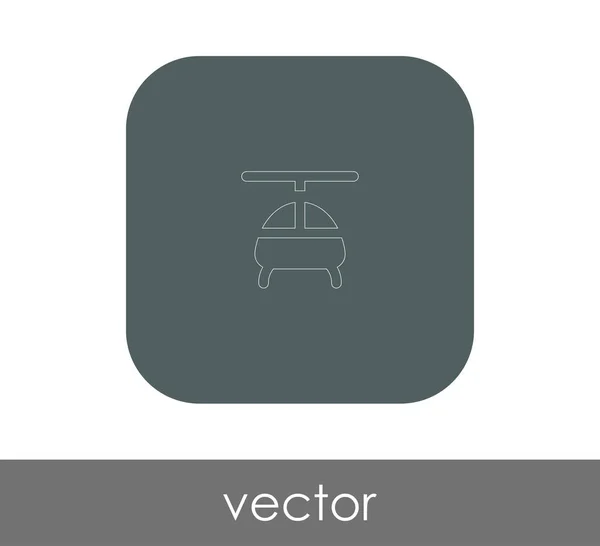 Ícone web helicóptero — Vetor de Stock