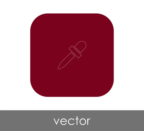 Pipette Zeichen Symbol Vektorabbildung — Stockvektor