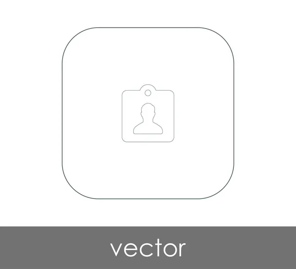 Icono Tarjeta Identificación Ilustración Vectorial — Vector de stock