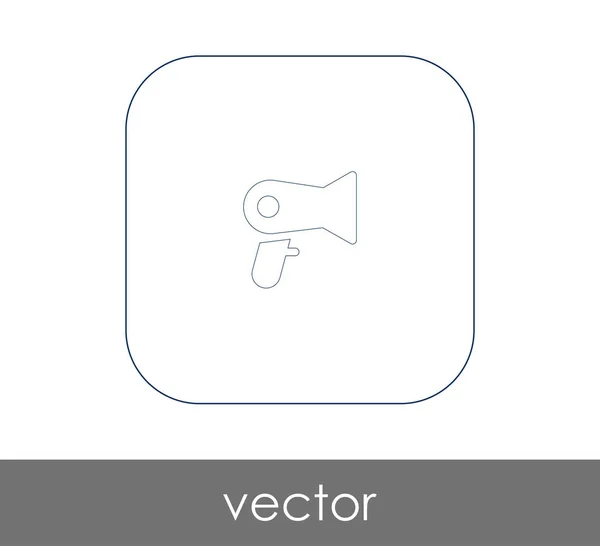 Hairdryer Web Icon Vector Illustration — Stock Vector