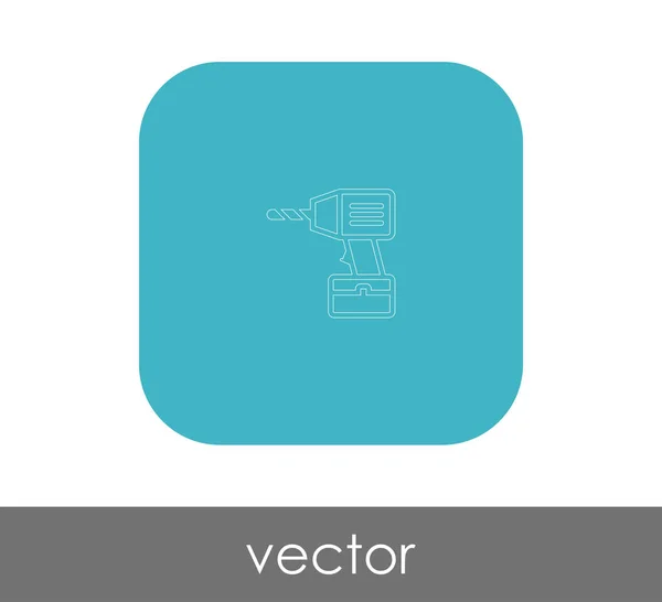 Symbol Für Elektrische Bohrmaschine Vektorillustration — Stockvektor