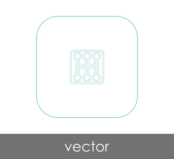 Vector Illustration Design Gearbox Icon — Stock Vector