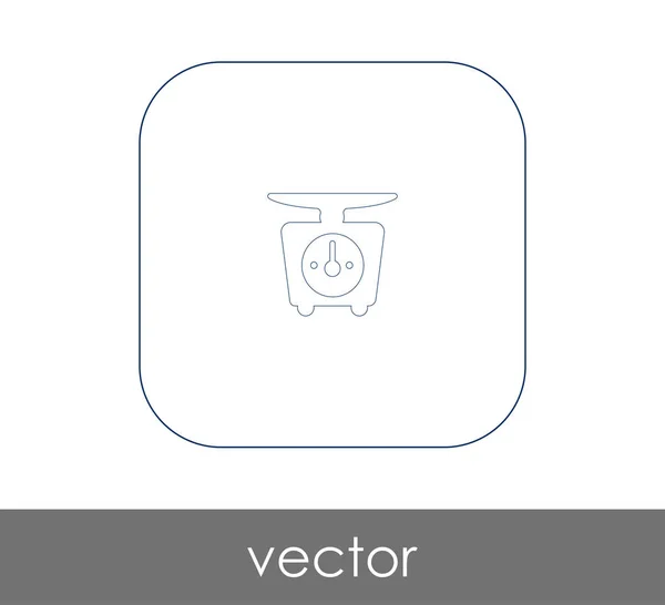 Icono Escala Alimentos Ilustración Vectorial — Vector de stock