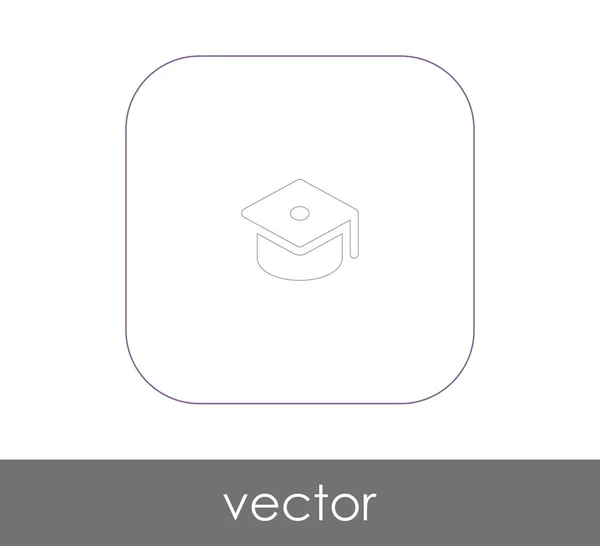 Icono Tapa Graduación Ilustración Vectorial — Vector de stock