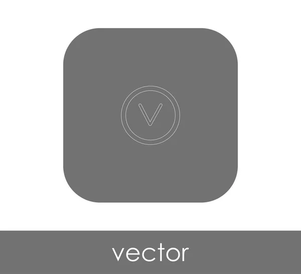 Ícone Marca Verificação Ilustração Vetorial — Vetor de Stock