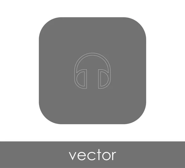 Headphones Ícone Vetor Ilustração Logotipo — Vetor de Stock