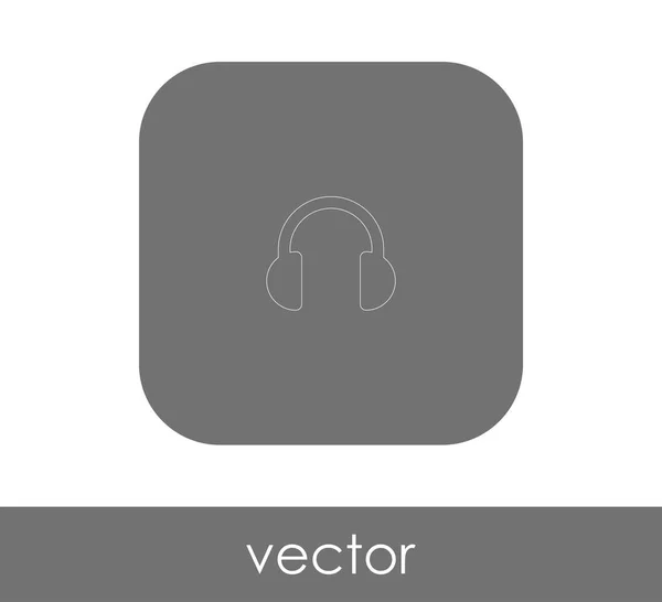 Headphones Ícone Vetor Ilustração Logotipo — Vetor de Stock