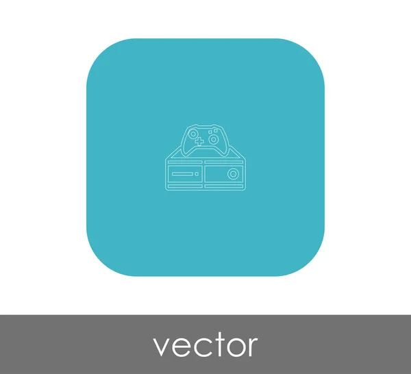 Joystick icono plano — Vector de stock