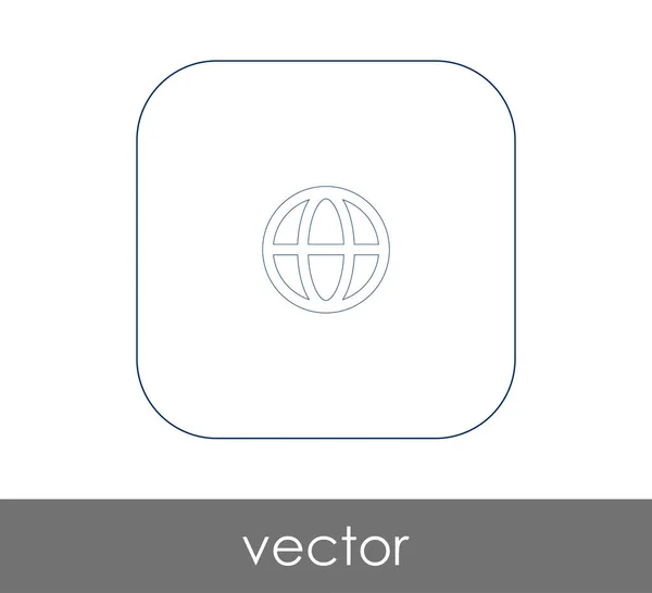 Wereldbol web icoon — Stockvector