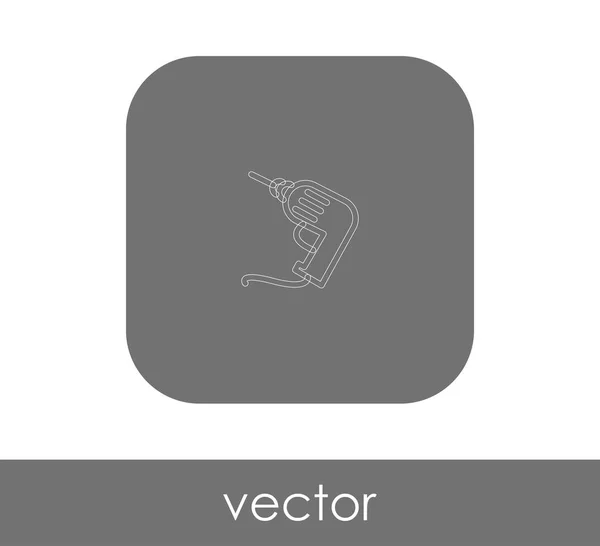 Ícone Broca Elétrica Ilustração Vetorial — Vetor de Stock
