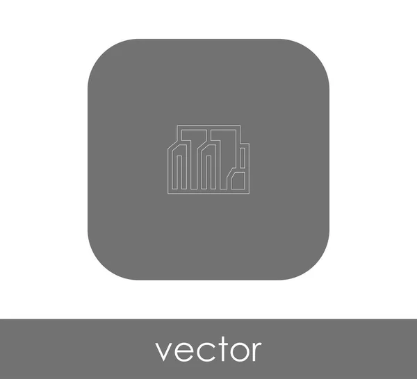 Icono Fábrica Industrial Ilustración Vectores — Vector de stock