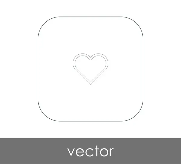 Icône web coeur — Image vectorielle