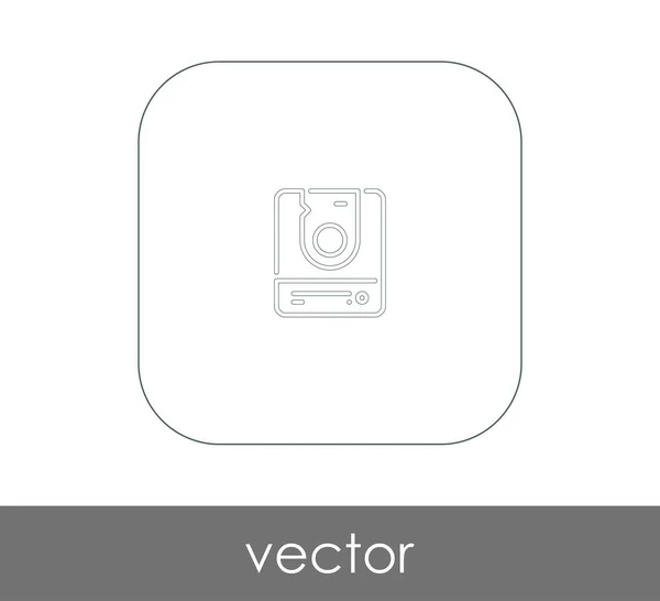 Desenho Ilustração Vetor Ícone Disco Rígido — Vetor de Stock