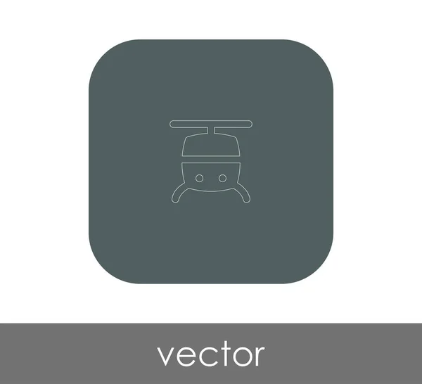 Ícone web helicóptero — Vetor de Stock