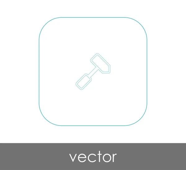 Herramienta Martillo Icono Plano Vector Ilustración — Vector de stock