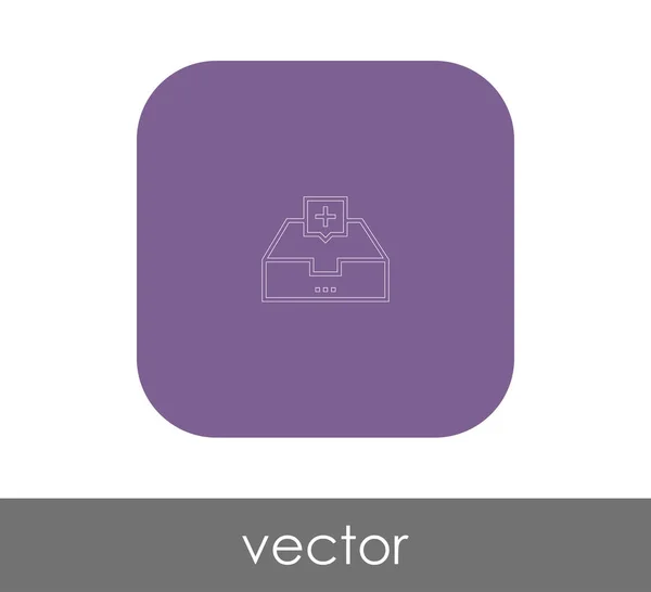 Icono Archivo Para Diseño Web Aplicaciones — Vector de stock