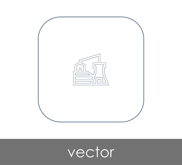 Pictogram Van Fabriek Industrieel Vectorillustratie — Stockvector