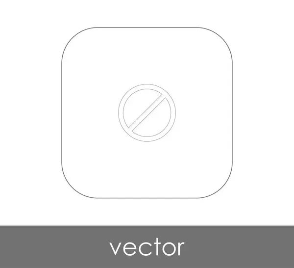 Ícone Sinal Proibido Para Web Design Aplicações Ilustração Vetorial — Vetor de Stock