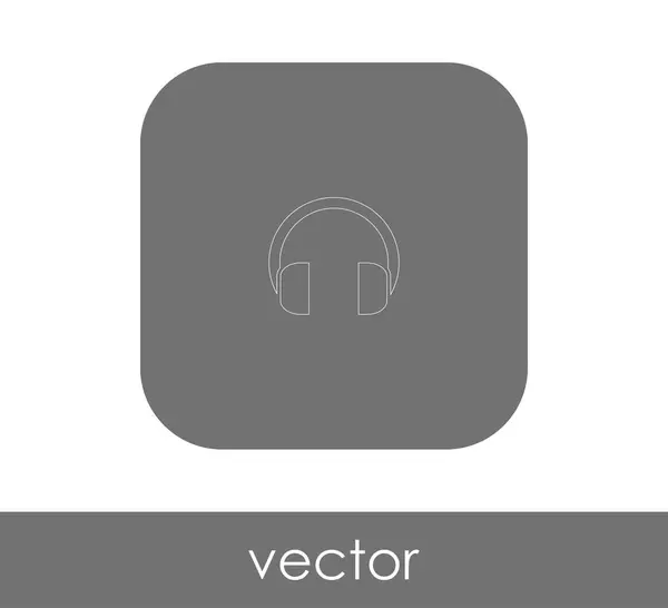 Kopfhörer Symbol Vektor Illustration Logo — Stockvektor