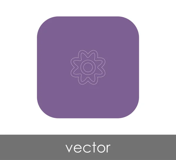 Icône Signe Fleur Illustration Vectorielle — Image vectorielle