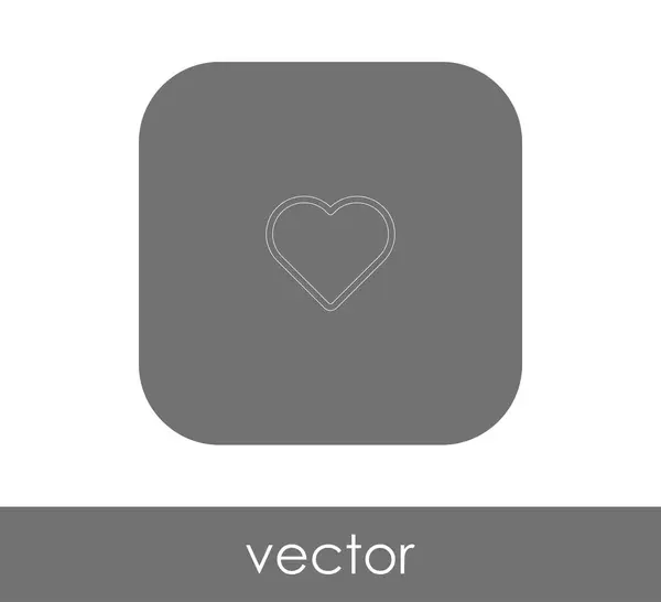 Illustration Vectorielle Icône Web Coeur — Image vectorielle